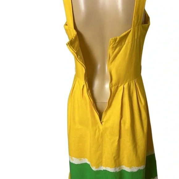 MALIA Honalulu 1970,halter,fit & flare,dress,square neck,pin tucks,pleats, retro - Picture 4 of 12